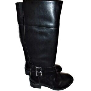 Arizona Women's Black Riding Boots Size 9 M Knee High Full Zip Lightly insulated